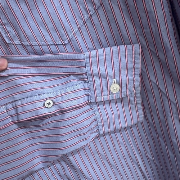 American Eagle Outfitters Purple Casual Button Down Shirt - Picture 5 of 9